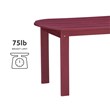 Pemberly Row 3-Piece Adirondack Acacia Wood Outdoor Seating & Table Set in Red