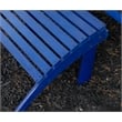 Pemberly Row 4-Piece Adirondack Acacia Wood Outdoor Seating & Table Set in Blue