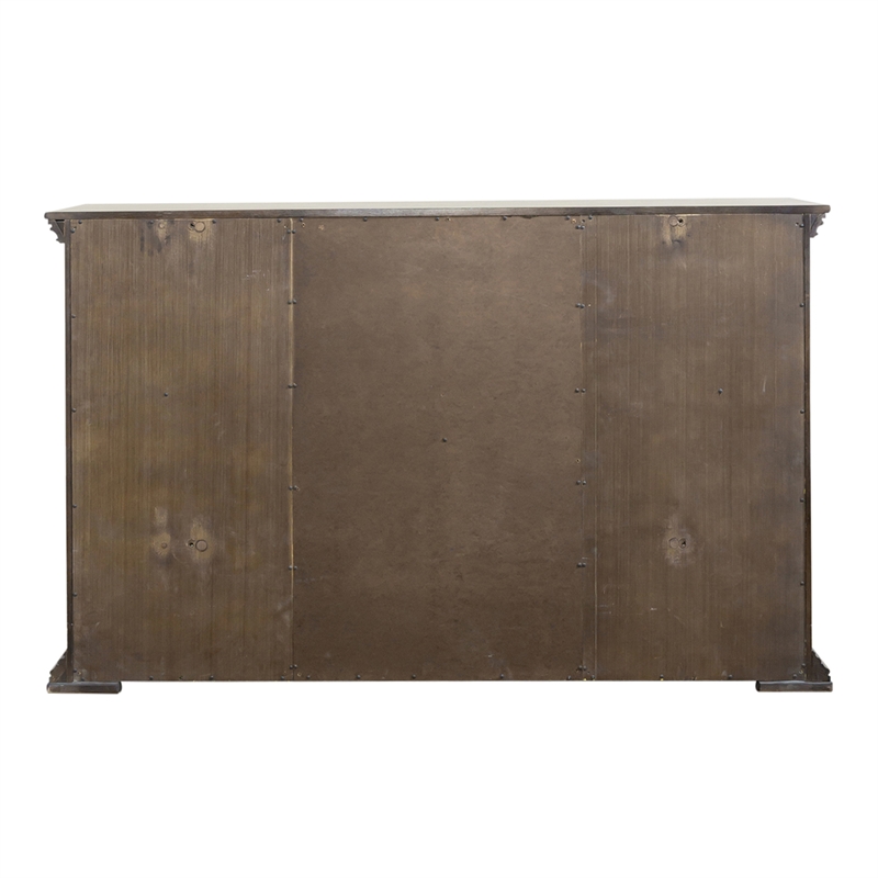 Pemberly Row Set of 4 Light Brown Queen Panel Bed & Dresser & Nightstands