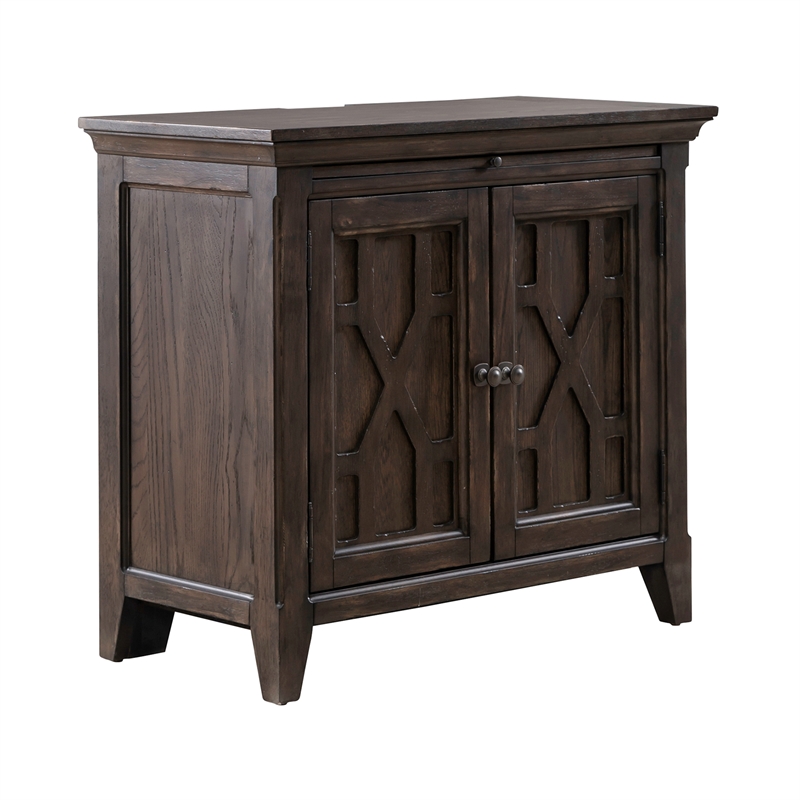 Pemberly Row Set of 4 Queen Panel Bed & Dresser & Chests with Charging Station