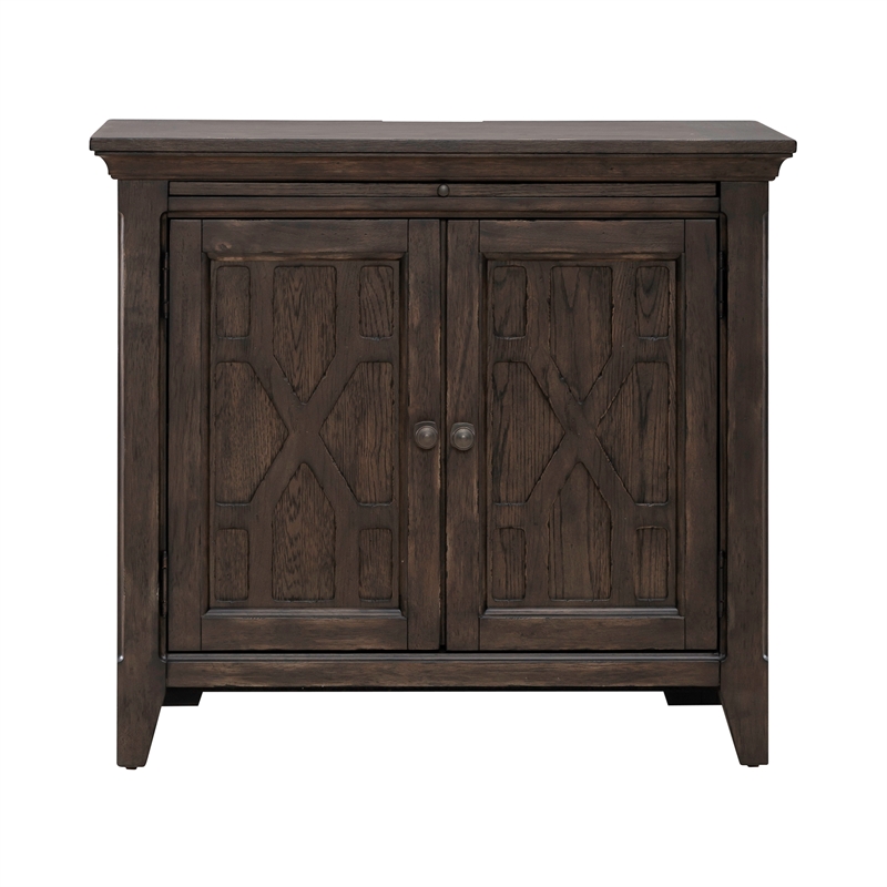 Pemberly Row Set of 4 Queen Panel Bed & Dresser & Chests with Charging Station