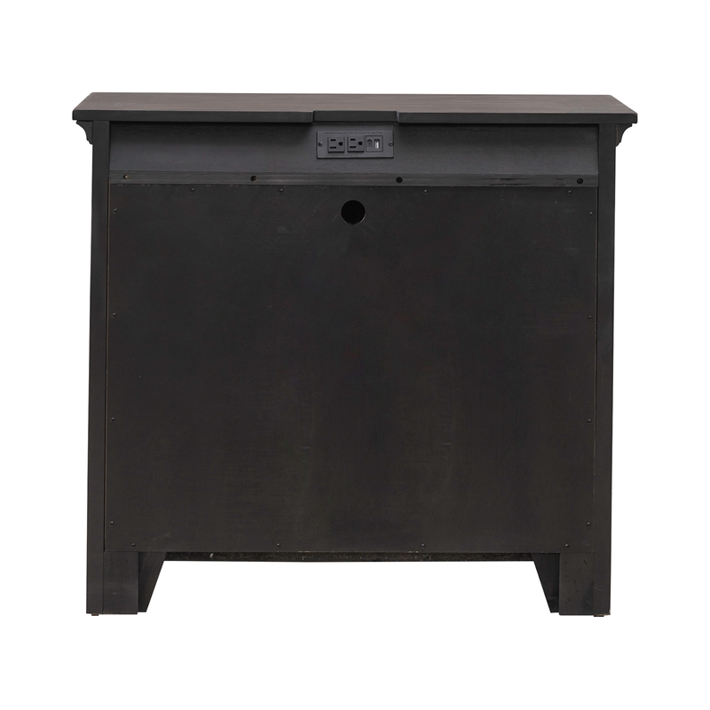 Pemberly Row Set of 4 King Panel Bed & Dresser & Chests with Charging Station