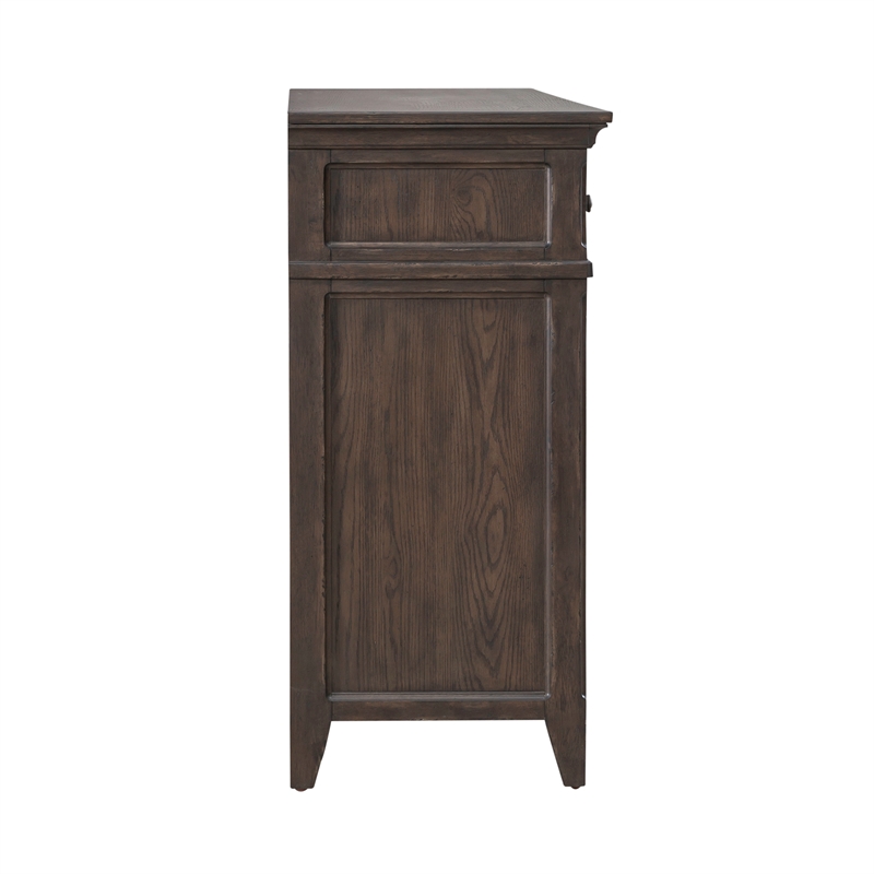 Pemberly Row Set of 4 King Panel Bed & Dresser & Chests with Charging Station