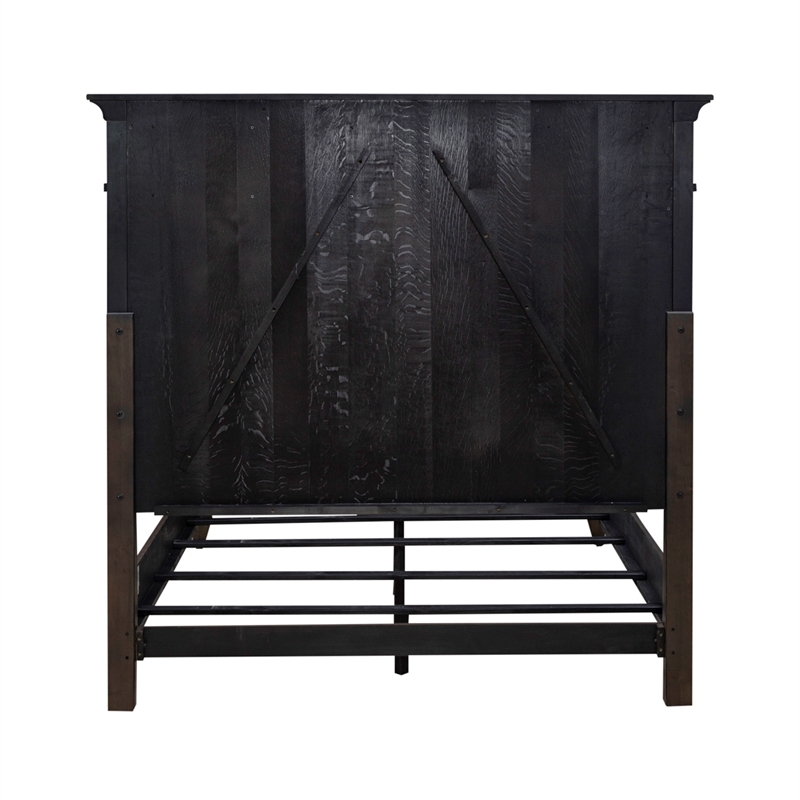 Pemberly Row Set of 4 Queen Panel Bed & Dresser & Nightstands