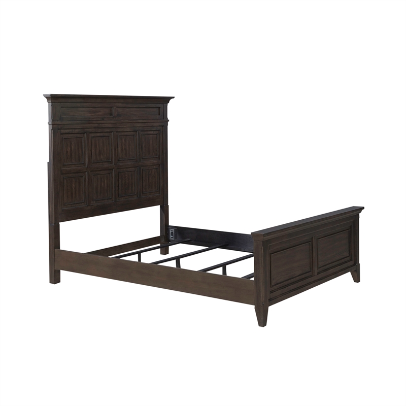 Pemberly Row Set of 4 Queen Panel Bed & Dresser & Nightstands