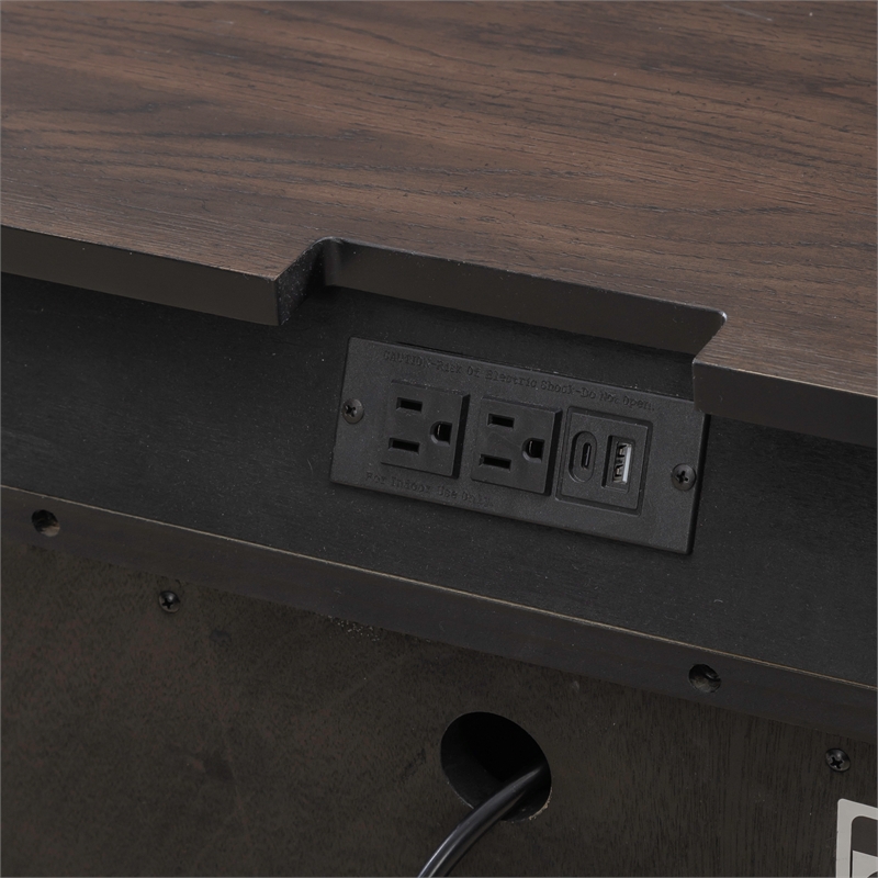 Pemberly Row Set of 3 King Panel Bed & Nightstands with Charging Station