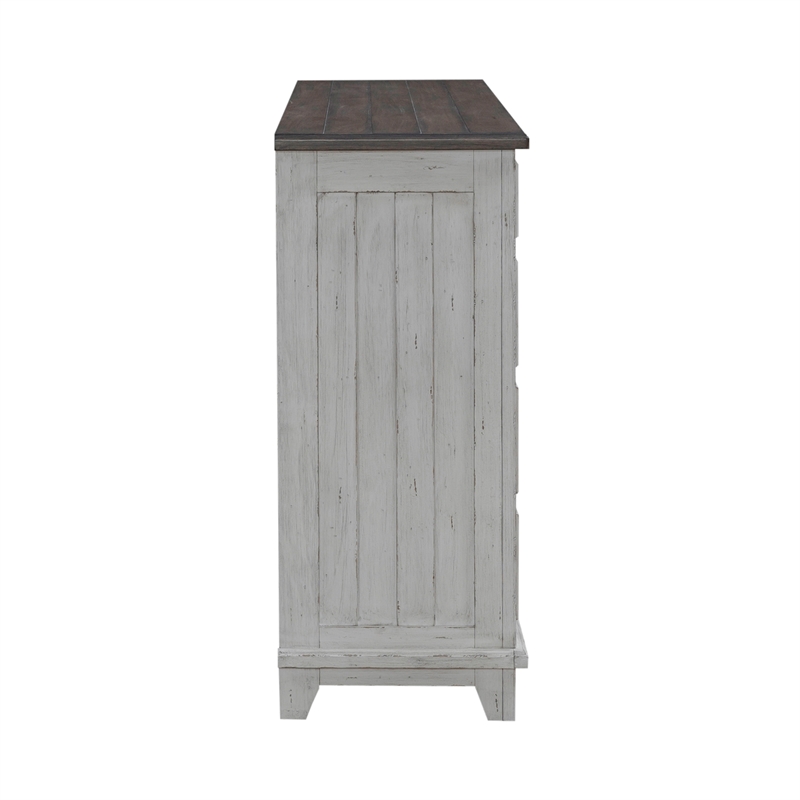 Pemberly Row Set of 4 Queen Panel Bed & & Dresser & Nightstands