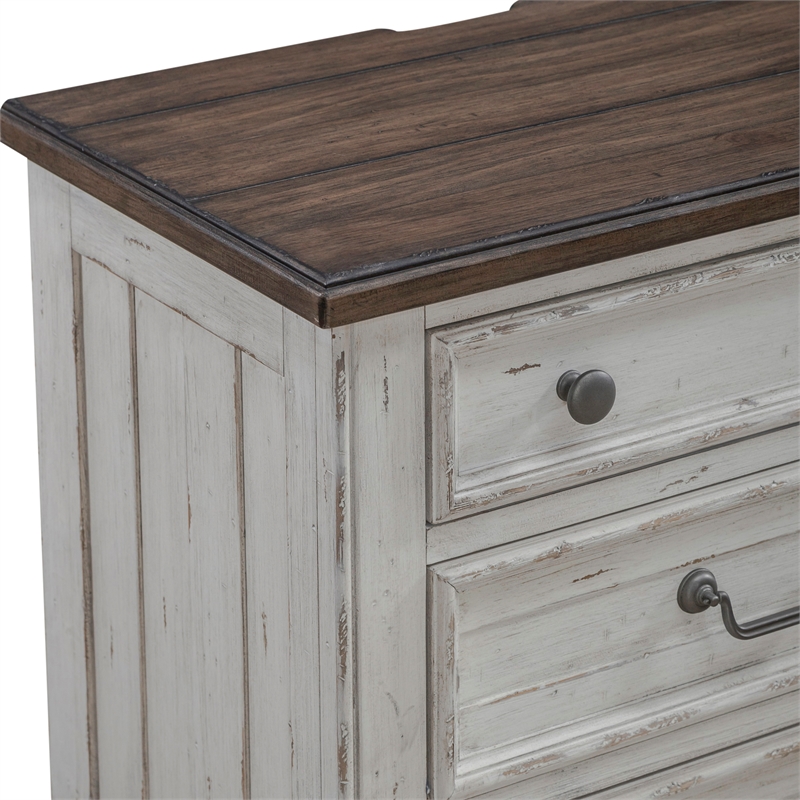Pemberly Row Set of 4 Queen Panel Bed & & Dresser & Nightstands