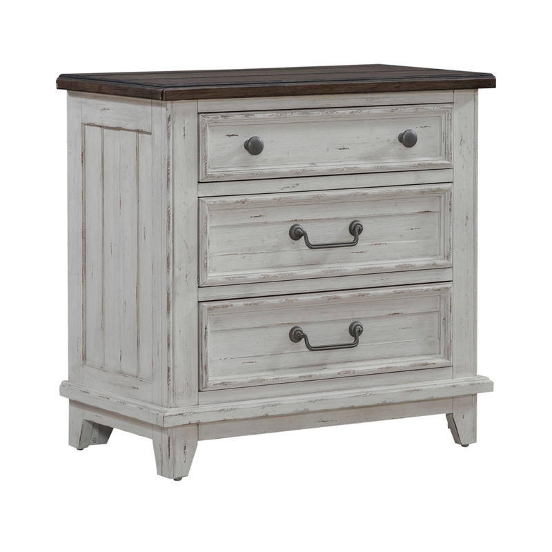 Pemberly Row Set of 4 Queen Panel Bed & & Dresser & Nightstands