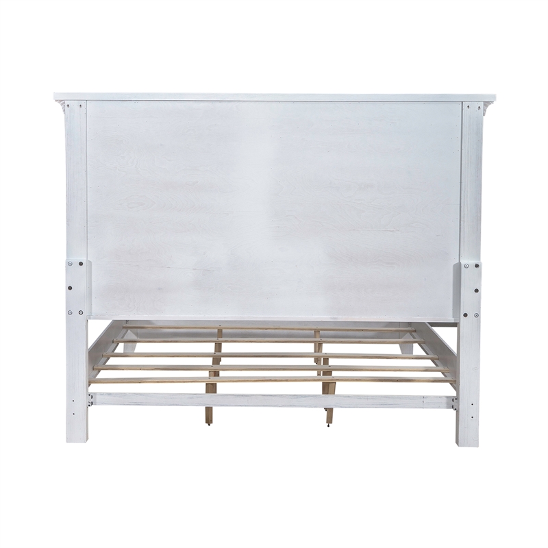 Pemberly Row Set of 3 King Panel Bed & Nightstands with Charging Station
