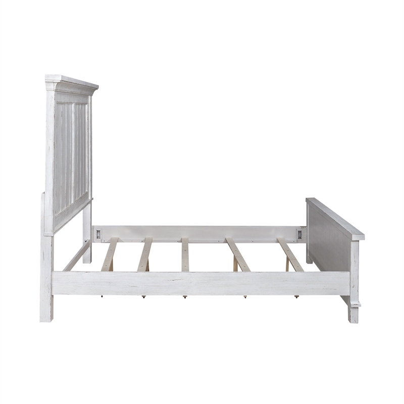 Pemberly Row Set of 3 King Panel Bed & Nightstands with Charging Station