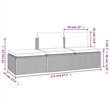 Pemberly Row Rattan & Powder-Coated Steel Polyester & Pvc Garden Lounge Set Gray