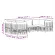 Pemberly Row Contemporary Garden Lounge Set in Anthracite/Gray