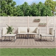 Pemberly Row Contemporary Garden Lounge Set in Anthracite/Gray