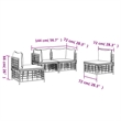 Pemberly Row Contemporary Garden Lounge Set in Anthracite/Gray
