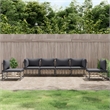 Pemberly Row Contemporary Garden Lounge Set in Anthracite/Gray