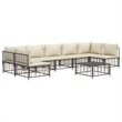 Pemberly Row Contemporary Garden Lounge Set in Anthracite/Gray