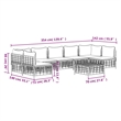 Pemberly Row Contemporary Garden Lounge Set in Anthracite/Gray