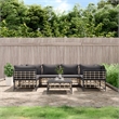 Pemberly Row Contemporary Garden Lounge Set in Anthracite/Gray