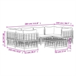 Pemberly Row Contemporary Garden Lounge Set in Anthracite/Gray