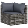 Pemberly Row Contemporary Patio Lounge Set Gray With Anthracite Cushions