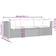 Pemberly Row Contemporary Patio Lounge Set Gray With Anthracite Cushions