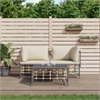 Pemberly Row Contemporary Garden Lounge Set in Anthracite/Gray