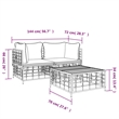 Pemberly Row Contemporary Garden Lounge Set in Anthracite/Gray