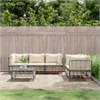 Pemberly Row Contemporary Garden Lounge Set in Anthracite/Gray