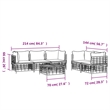 Pemberly Row Contemporary Garden Lounge Set in Anthracite/Gray
