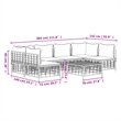Pemberly Row Poly Rattan Modular Garden Lounge Set in Anthracite