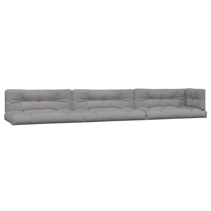 Pemberly Row Acacia Wood With Cushions Pallet Sofa Set in Gray & Natural Wood