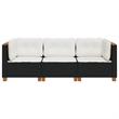 Pemberly Row 3-Piece Modular Outdoor Garden Sofa Set Rectangular Design