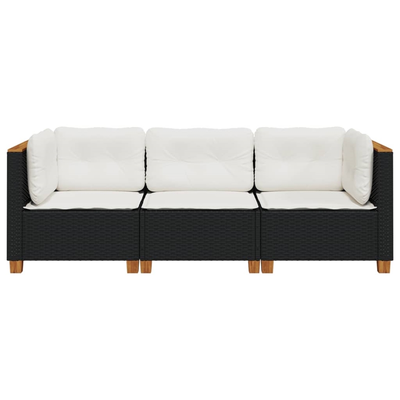 Pemberly Row 3-Piece Modular Outdoor Garden Sofa Set Rectangular Design