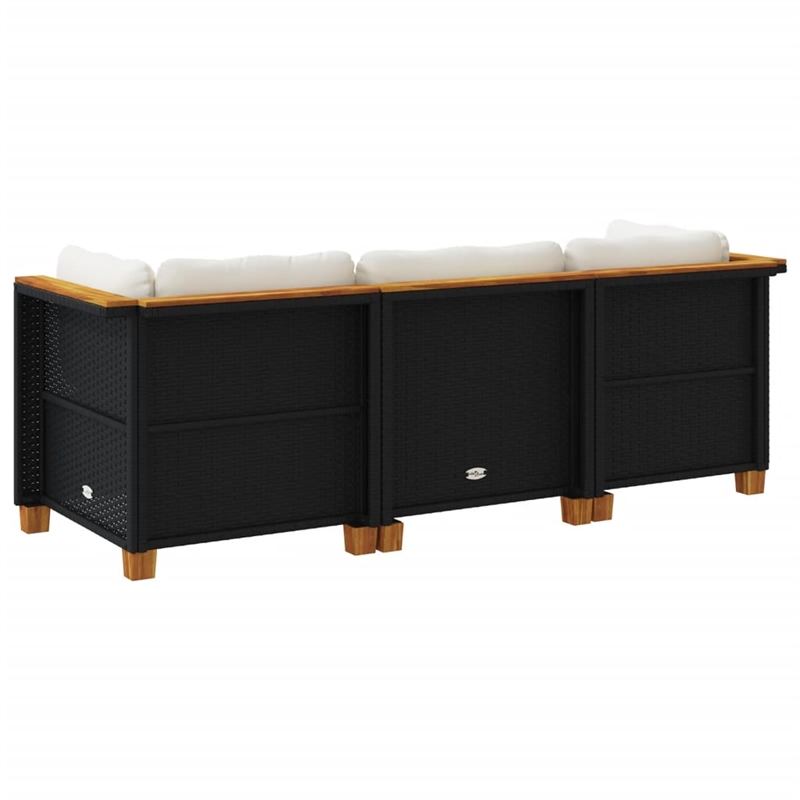Pemberly Row 3-Piece Modular Outdoor Garden Sofa Set Rectangular Design