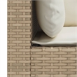 Pemberly Row Contemporary 3-Piece Garden Sofa Set in Beige And Cream
