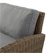 Pemberly Row 3 -Piece Wicker / Rattan Outdoor Chair Set in Gray/Brown