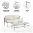 Pemberly Row Modern 2-piece Metal Outdoor Conversation Set in Gray