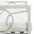 Pemberly Row Modern 2-piece Metal Outdoor Conversation Set in Gray