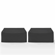 Pemberly Row 2-Piece Outdoor Loveseat Furniture Cover Set in Black