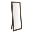 Pemberly Row Bedroom Transitional Wood Floor Mirror in Oak Finish