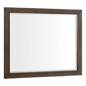 Pemberly Row Bedroom Transitional Wood Dresser Mirror in Oak