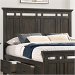 Pemberly Row Contemporary Bedroom King Panel Bed in Charcoal