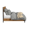 Pemberly Row Wood Contemporary King Panel Bed in Hickory Finish