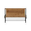 Pemberly Row Wood Contemporary King Panel Bed in Hickory Finish