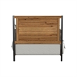 Pemberly Row Wood Contemporary Queen Panel Bed in Hickory Finish