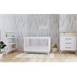 Pemberly Row Contemporary 4-Drawer Wood Chest in Ash Linen White Finish