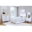 Pemberly Row Contemporary Wood Complete Twin Bed in Ash Linen White