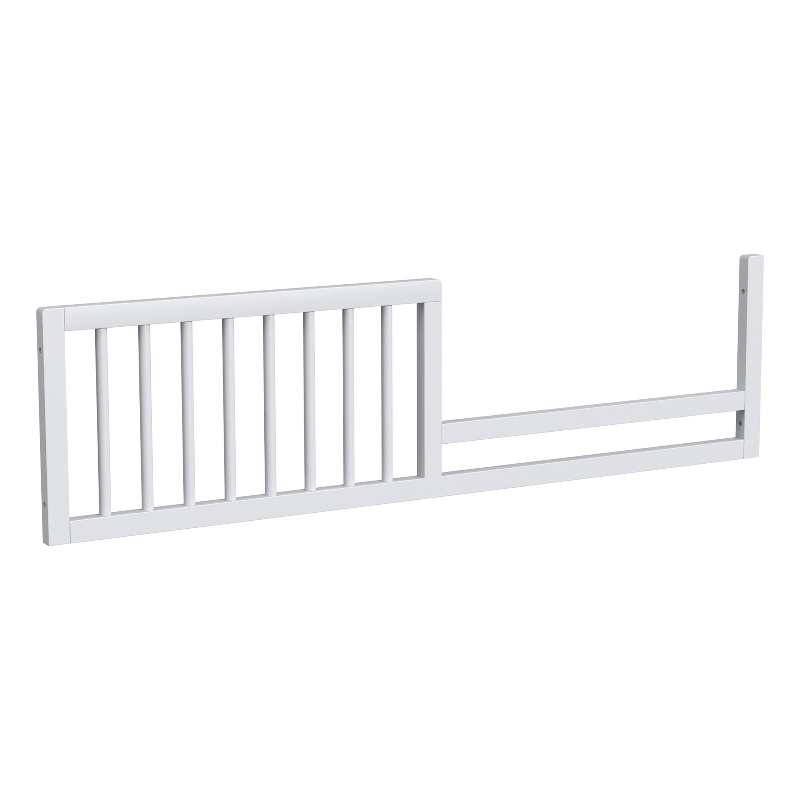 Pemberly Row Contemporary Wood Cottage Toddler Rail in Ash Linen Finish