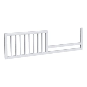Pemberly Row Contemporary Wood Cottage Toddler Rail in Ash Linen Finish